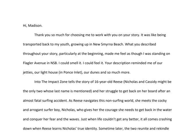 developmentally edit your fiction novel with in depth story feedback